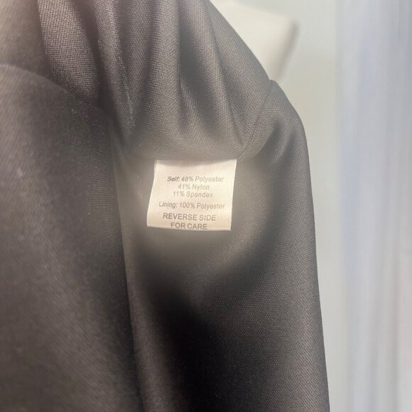 Alexa Admor Blue Velvet Burn Out Pattern Dress Long Sleeve High Neck Size Large - Picture 9 of 9